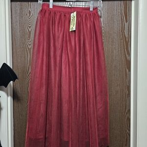 Magnolia Deep Red A-Line Skirt